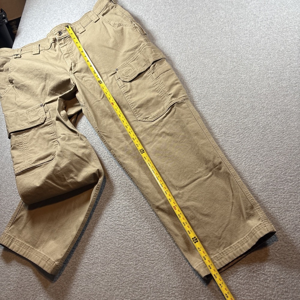 Duluth Trading Flex Fire Hose Men's 42x30 Cargo Khaki Pants Outdoor Work Canvas - Picture 6 of 10